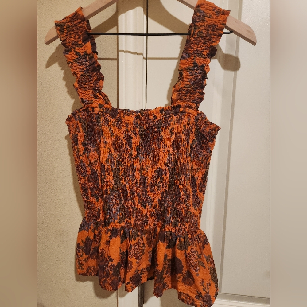 Anthropologie Vibrant Floral Top